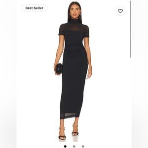 Amanda Uprichard - Dominique Midi Dress in Black - size small